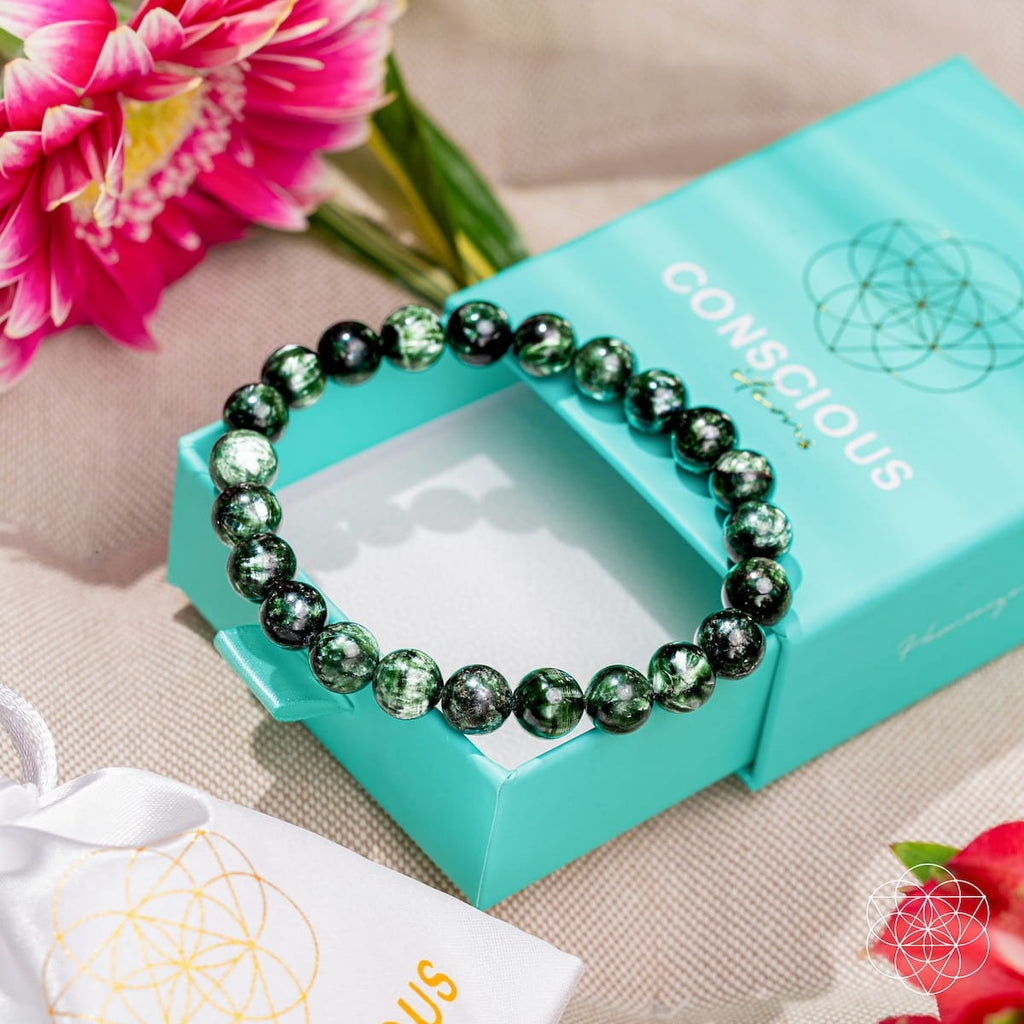 Angel Energy – Rare Seraphinite Bracelet of Transformation