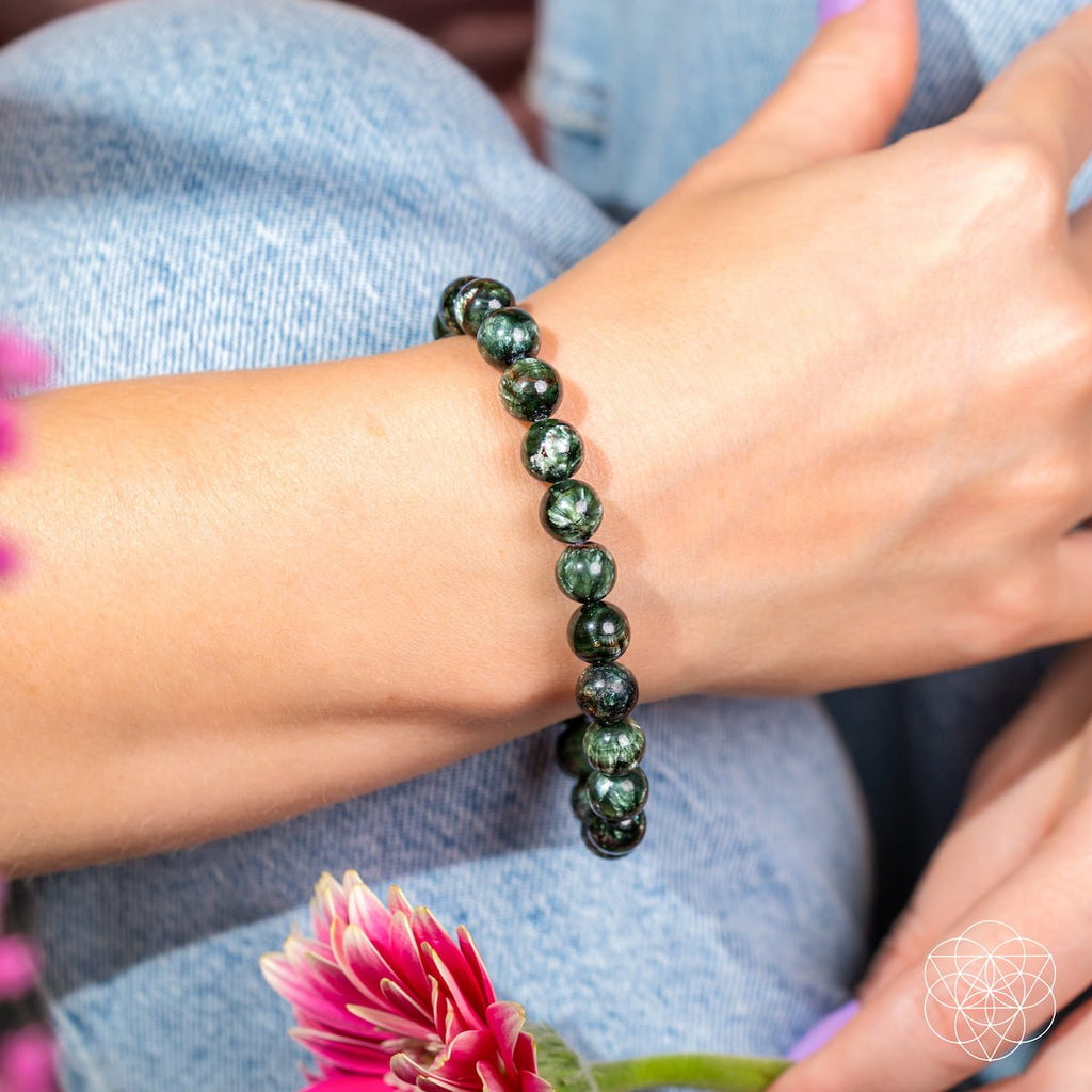 Angel Energy – Rare Seraphinite Bracelet of Transformation