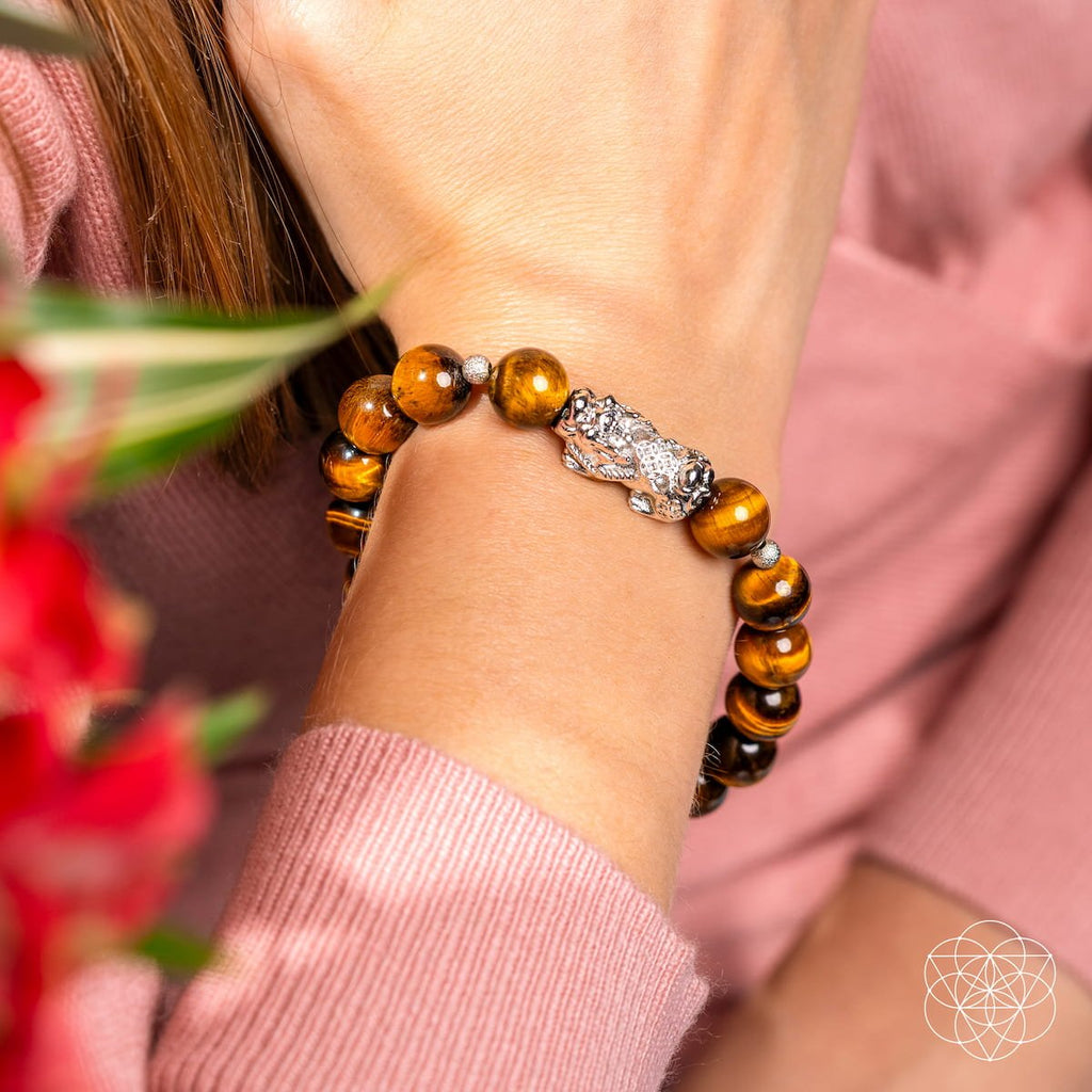 Fortune Flows - Tiger’s Eye & Pixiu Bracelet